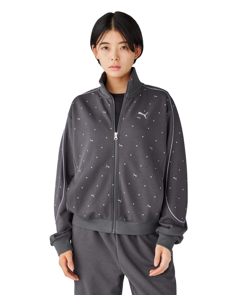 Puma 690174 Женская куртка Core Heritage MX Track, Повседневная, Спортивная джерси,, 25 Осенне-зимний цвет Пыльно-серый (44), L