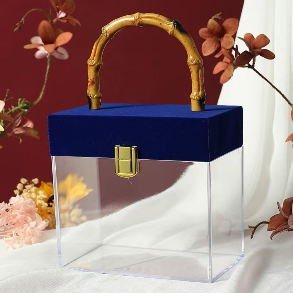 Retro Transparent Gift Box Acrylic Gift Box Wedding Souvenirs Party Candy Packaging