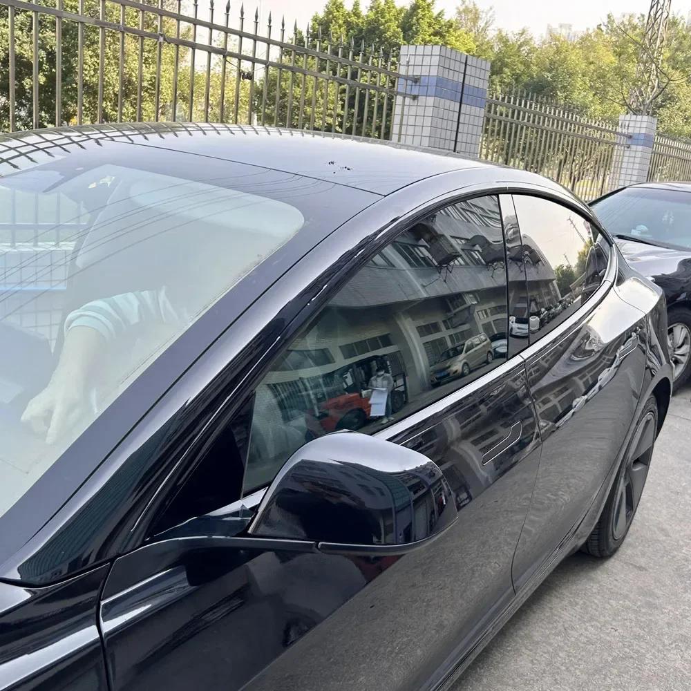 Для Tesla Model 3 2017-2022 Sedan Window Chrome Delete Blackout ABC Pillars Glossy Black Stickers