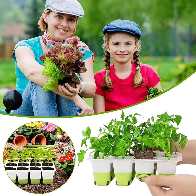 5 упаковок 12-ячеечных силиконовых поддонов для рассады, многоразовые контейнеры для проращивания комнатных растений, поддон для проращивания растений, горшки для рассады растений для сада