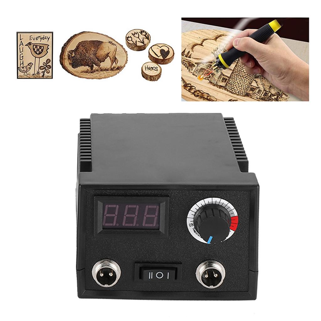 Wood Burning Kit Tool Adjustable Temperature Pyrography Gourd Board Rice Paper Soldering IronAU