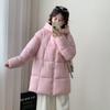 Puff Women's Down Cotton Jacket Women's Hooded Winter 2025 New Medium and Long Lightweight Warm Jacket
