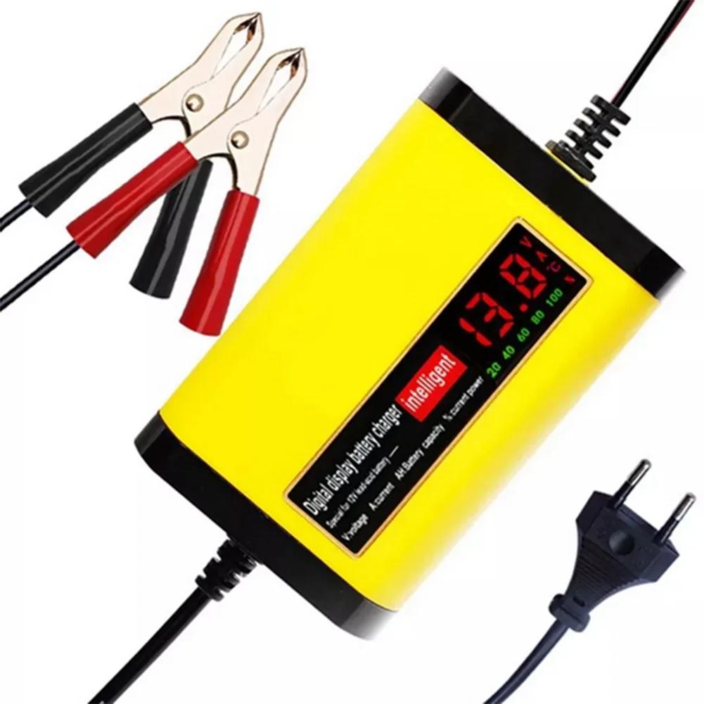 Portable Automatic Battery Charger with LCD Display Power Bank 12V 6A for Motorcycle SUV AGM for Cars Motorcycle RV SUV ATV