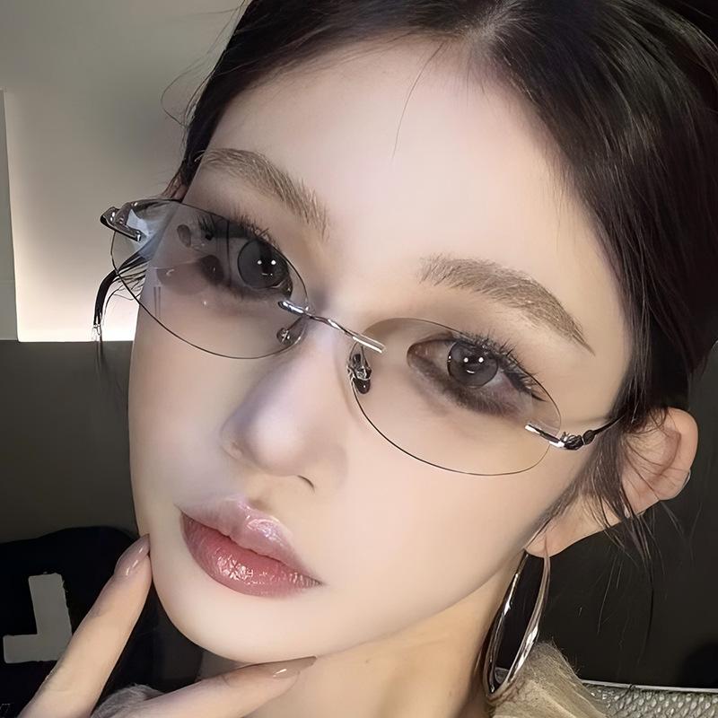 Ladies Sunglasses, Rimless Oval Sunglasses, Personalized Sunglasses