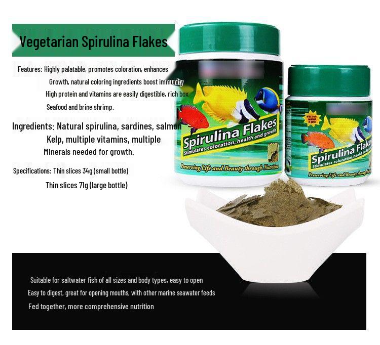 US Ocean Saltwater Fish Food: Brine Shrimp & Spirulina Flakes & Pellets