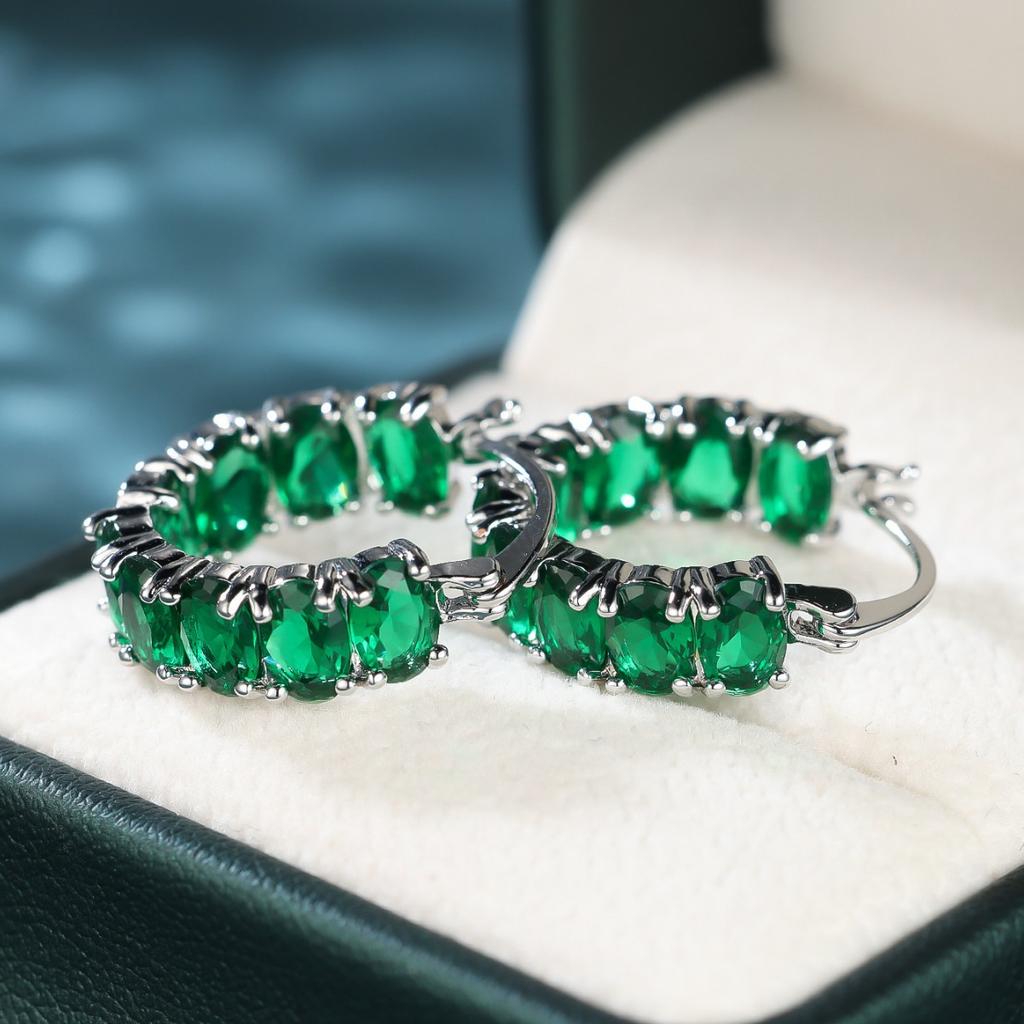 New Egg Shaped Atmospheric Glass Earrings for Women Fashionable Personalized and Versatile Design