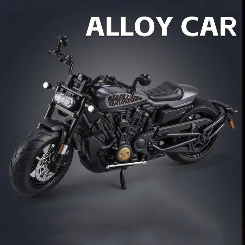 1:12 Scale Sportster S Alloy Toy Motorcycle Model Diecast Metal Shock Absorption Turning Off-road Motor Models for Boys Gifts