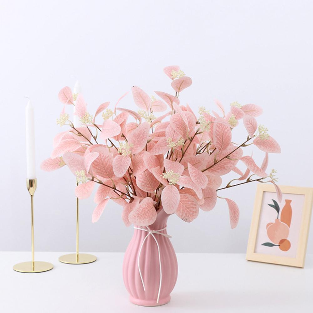 Домашний декор Искусственные стебли эвкалипта Листья с плодами Имитация растений Ветки Свадебный букет