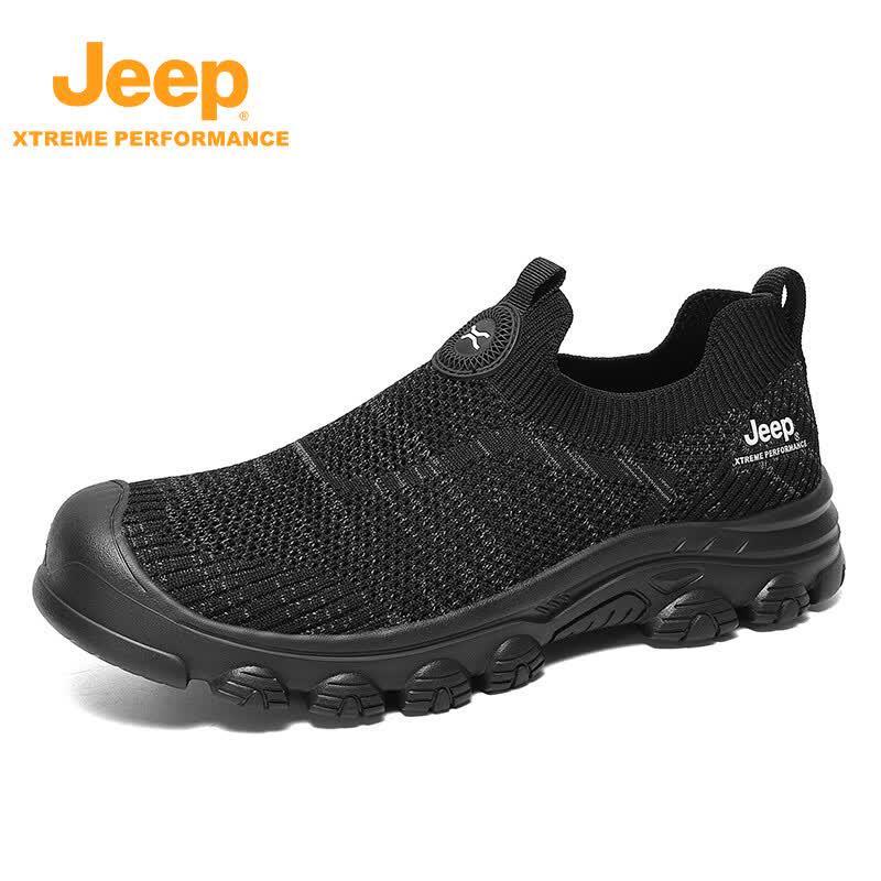 Jeep Мужские дышащие кроссовки для хайкинга без шнуровки с сетчатым верхом