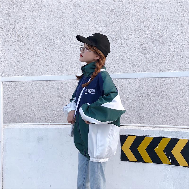 Куртка пэчворк в стиле колор-блок Харадзюку - Унисекс летний уличный стиль