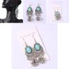 Bohemian Style Drop Earrings With Electroplated Oval Design For Female Accessories