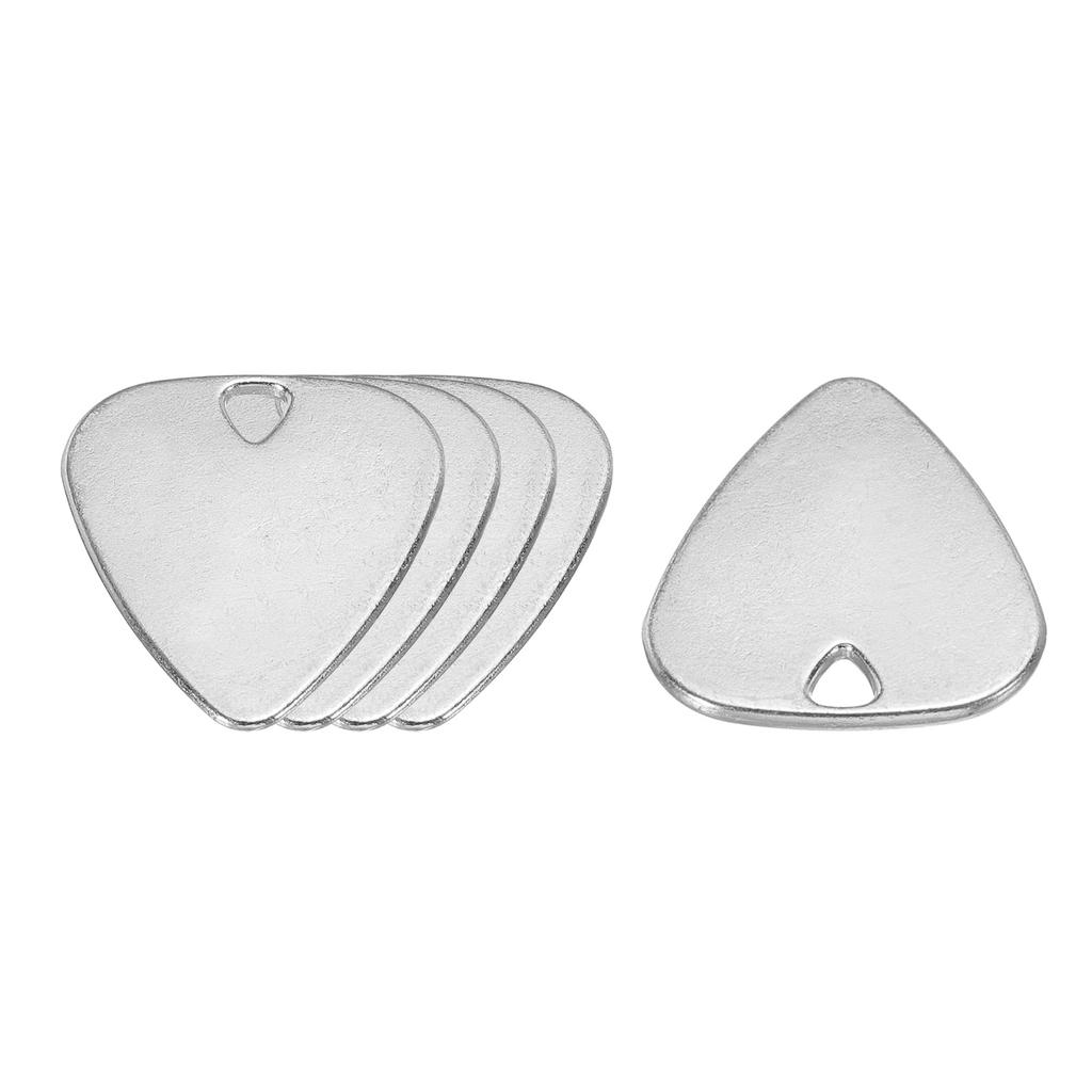 uxcell Metal Guitar Picks, 1.8mm Silver Tone, 5-Pack