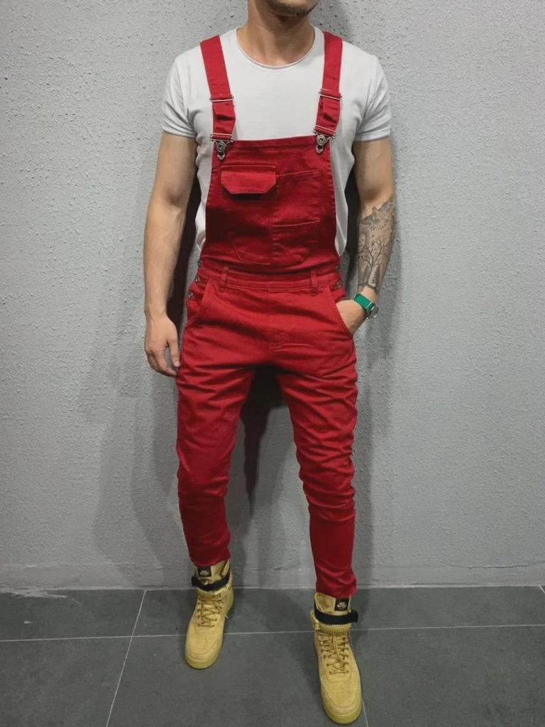 2019 Slim Fit Men's Multi-Pocket Workwear Overalls