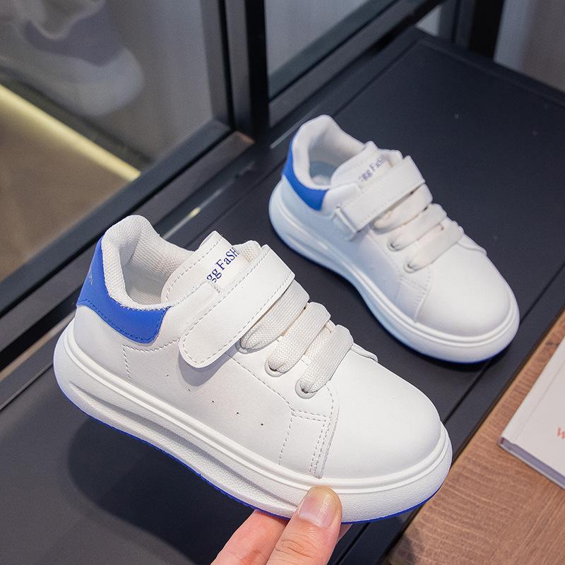 Осенние новые кроссовки для мальчиков, детские спортивные кроссовки, повседневные модные кроссовки из кожи с мягкой нескользящей подошвой для детей и девочек