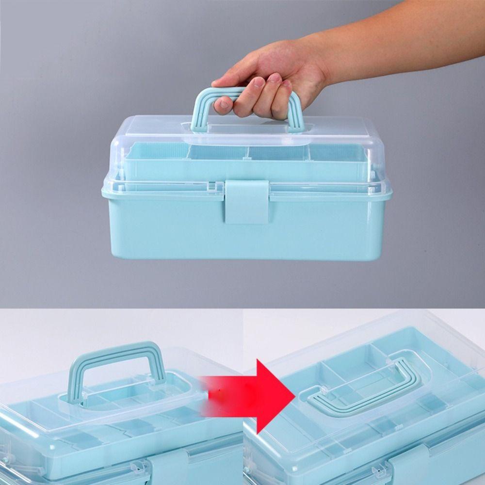Пластиковый ящик для хранения рукоделия Трехслойный переносной ящик для инструментов Новый ящик для хранения швейных принадлежностей