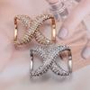 Fastener Scarves X Shape Silk Scarf  Buckle Brooch Pins Shawl Ring Clip Fashion Accessories Jewelry