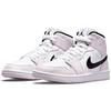 Женские кроссовки Air Jordan 1 Mid Barely Rose Розовый Белый Черный BQ6472-500