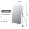 Portable LED Makeup Mirror with Adjustable Fill Light, Foldable Design, and Rechargeable Square Shape