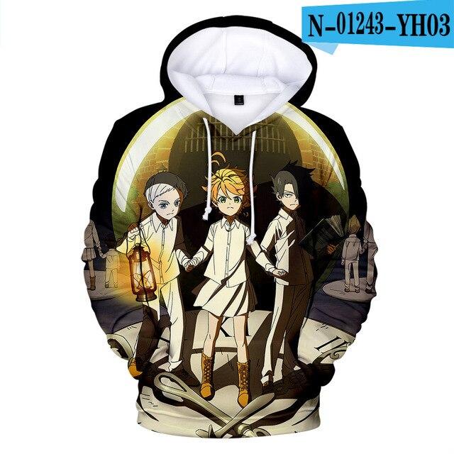 Обещанный Неверленд Фил Джилда Дон Рэй Норман Эмма Косплей Худи Yakusoku No Neverland Толстовка Аниме Одежда Оверсайз