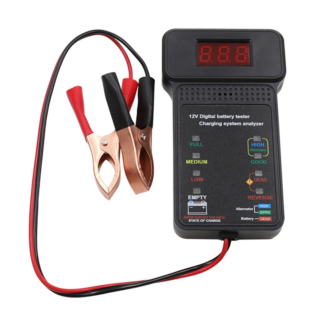 12V Car Battery Tester Measurement Tools Charging System Analyser Automotive Battery Load Analyzer for Car Portable