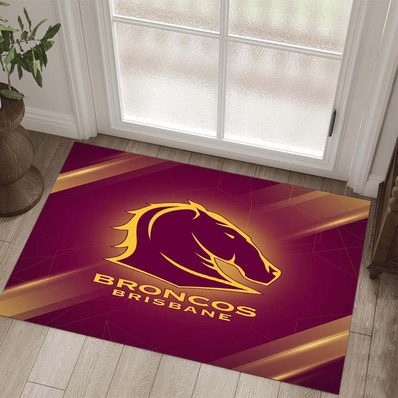 Дизайн Brisbane Broncos Кристальный Велюровый Ковер Уютный Не?Нескользящий ковер с принтом для спальни, гостиной, прихожей