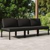 VidaXL 3-seater Garden Sofa with Cushions Aluminium Anthracite, Garden Sofa Set, Sofa Set, 3107783