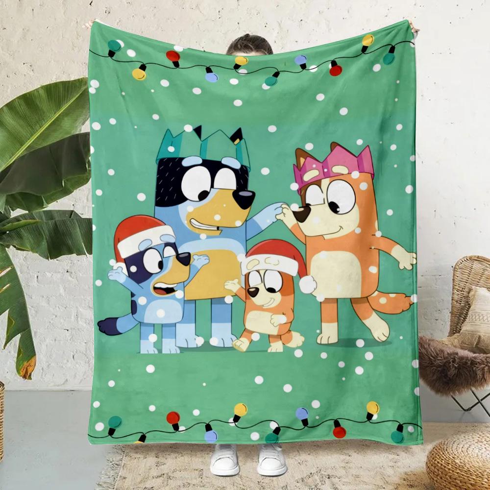 Одеяло с принтом Cartoon B-Blueys Bandit-Chillis, одеяла для пикника, теплое одеяло, мягкое и удобное одеяло для дома, путешествий, дня рождения