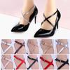 Heels Holding Shoe Lace Tie Bundle Shoelace PU Leather Shoelace Anti-skid Straps Ankle Shoe Belt