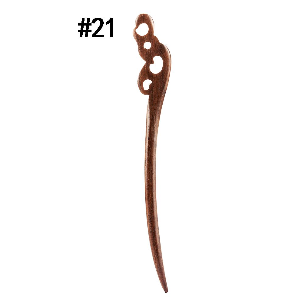 Women Sandalwood Carved Handmade Hairpin Chopstick Hair Stick Styling Tools Hair Accessories