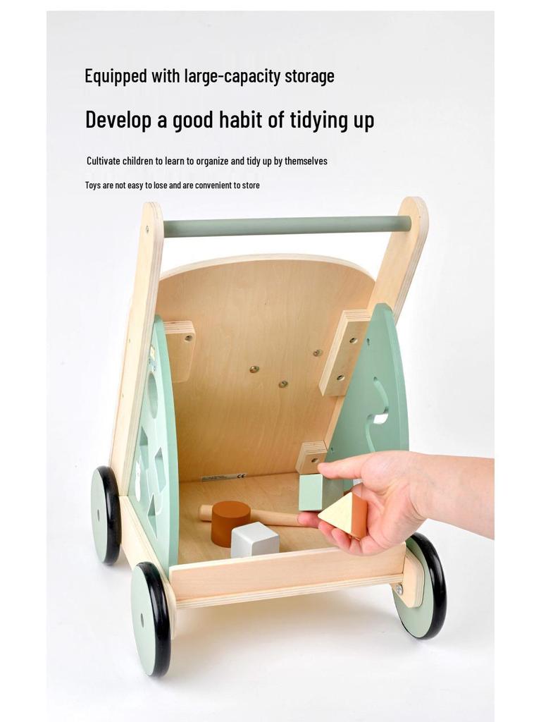 Деревянные развивающие ходунки для 3-летних: Улучшает координацию рук и глаз и развивает зрительно-слуховые навыки