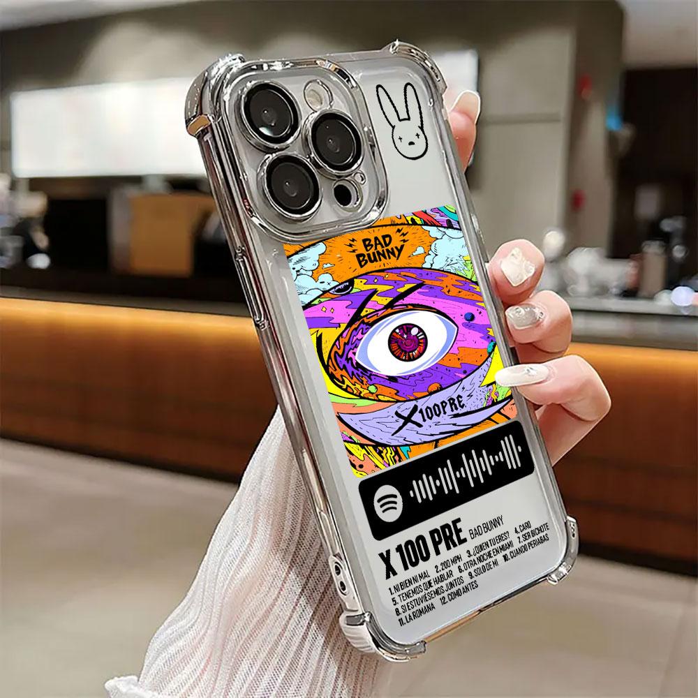 Bad Bunnys Album X 100 PRE Phone Case for iPhone 17E 11 13 15 16 17 Pro Max 14 Plus 17Air 16E Pro 12 17Pro Soft Shockproof Cover