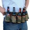 Beer Can Belt Adjustable Quick Release Multi-compartment Large Capacity with Zipper Pocket Portable Beer Can Holder Drink Bottle Belt Camping Supplies