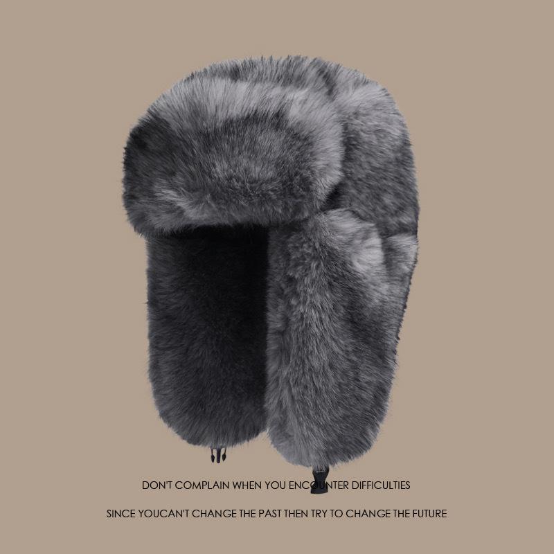 Шапка Лифэн из искусственного меха норки для мужчин и женщин на зиму, толстая плюшевая, для улицы, теплая, с защитой ушей, большой окружности головы