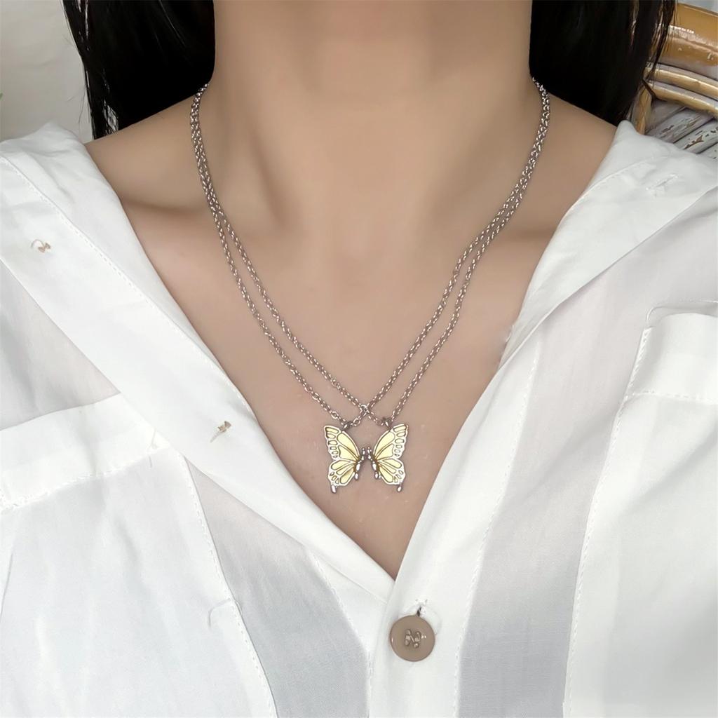 Ожерелье-бабочка женская цепочка на ключицу блестящий лучший друг подарок на день рождения ювелирный подарок