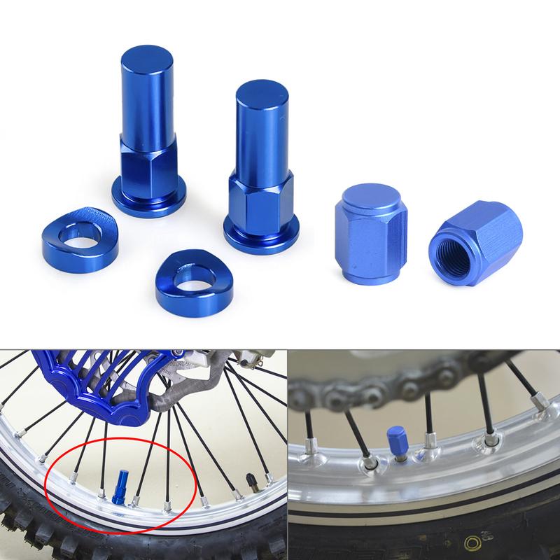 Rim Lock Nuts Bolts Spacer Valve Cap Motocross Dirt Bike For Yamaha YZ YZF TTR KTM Honda Kawasaki Suzuki BMW Husqvarna GasGas