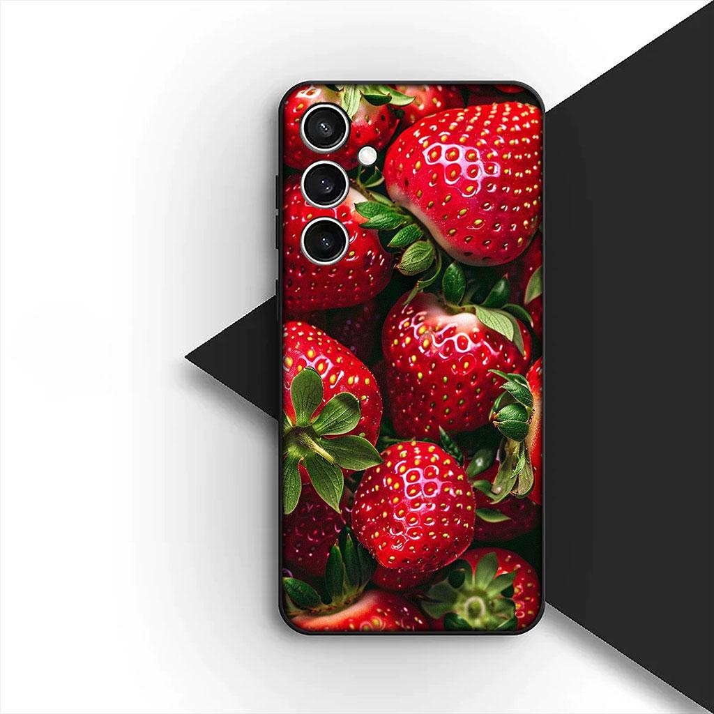 Cherry Strawberry fruit Summer Avocado Lemon Cover for Samsung Galaxy S25 S24 S23 FE Ultra Plus S7 Edge S25+ S23+ A56 5G Case