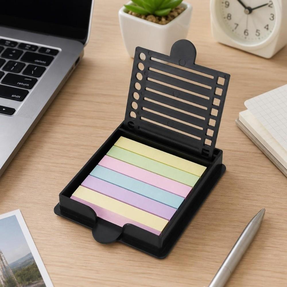 6pcs Reusable Sticky Note Holder Storage Box Note Dispenser Sticky Note Stencil For Office Desk