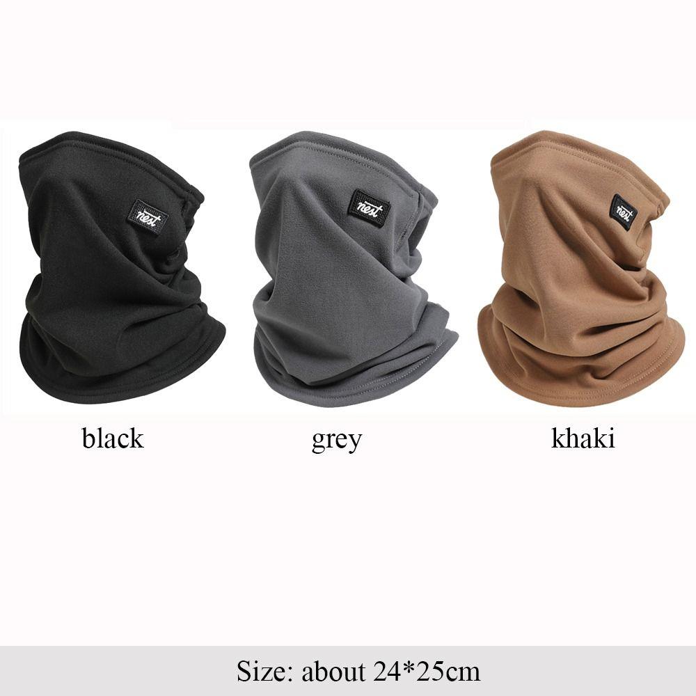 Solid Color Neck Gaiter Fleece Half Face Mask Fashion Ski Tube Scarf Men & Women