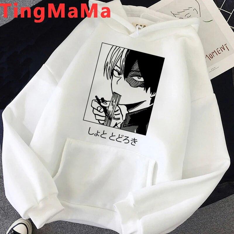 Толстовки с капюшоном из японского аниме «Мой герой Академии» унисекс Kawaii Shoto Todoroki уличная одежда с графикой унисекс толстовки Harajuku Dabi мужские унисекс