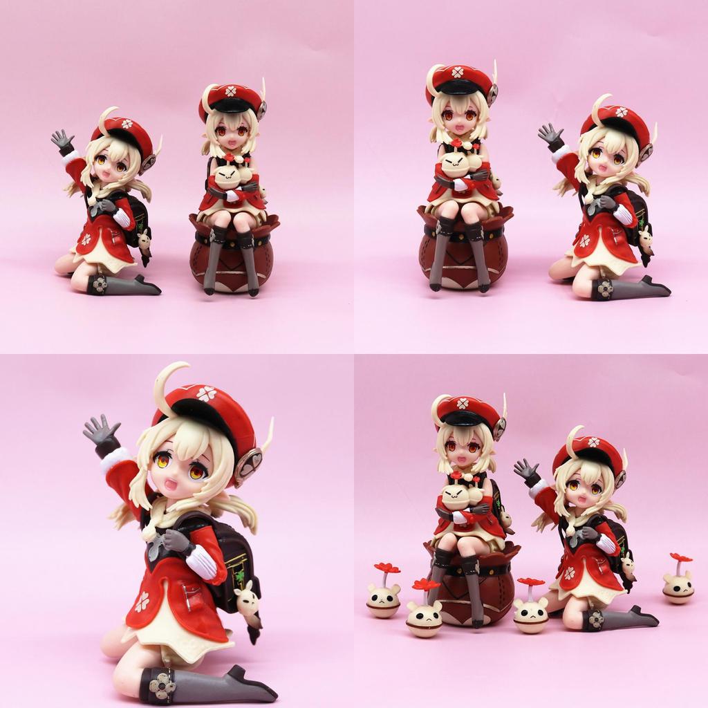 888 Brand Original God Klee Spark Knight Gk Klee Sitting And Standing Game Peripheral Collectible Model 11-13cm Pvc Figurine