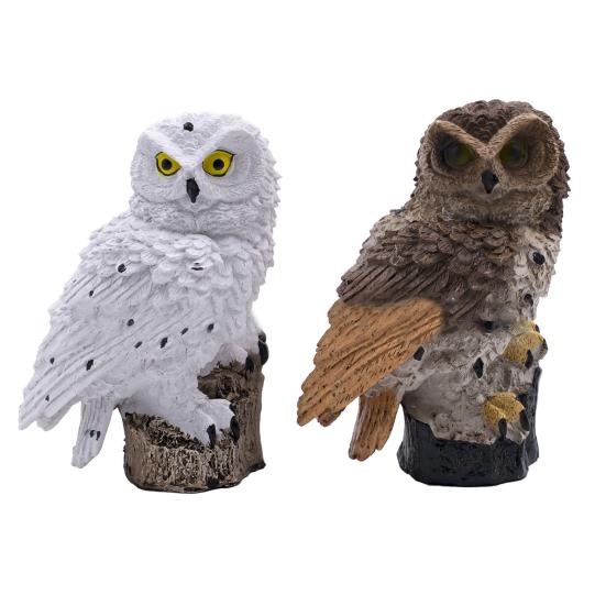 Owl Solar Light Garden Automatic Charging Weather Resistant Simple Installation LED Solar Lamp Owl Statue Lawn Patio Decor
