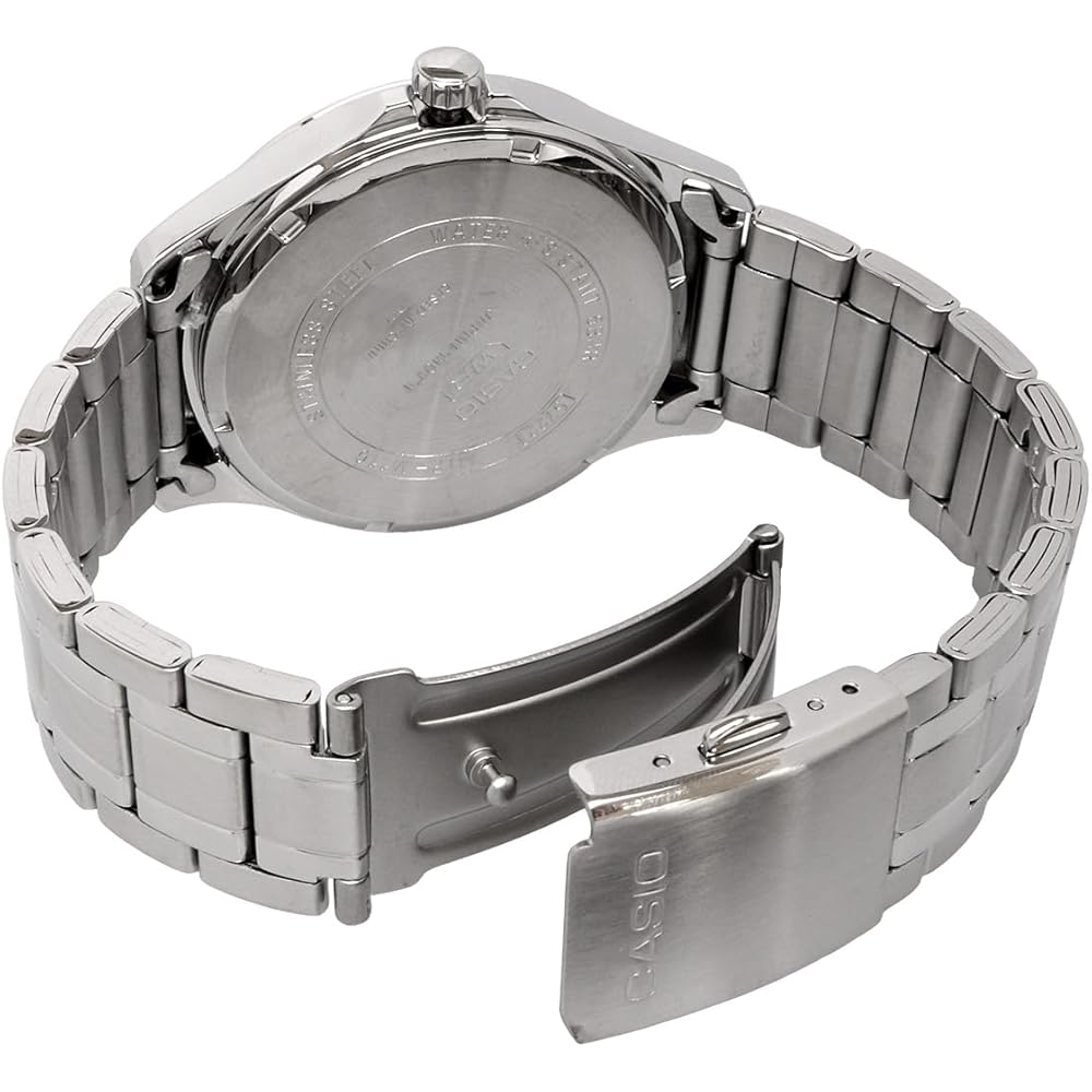 Casio Standard Moon Phase Analog Men's Watch MTP-M110D-3AV Round Face Metal Band Green