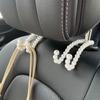 Elegant Bow Car Hook Bowknot Adorable Bow Knot Car Hook Pearl Car Organizer Clip  Car Styling