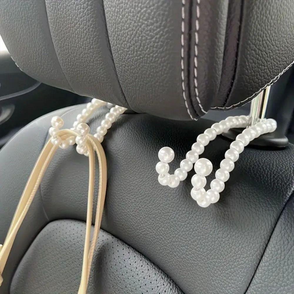Elegant Bow Car Hook Bowknot Adorable Bow Knot Car Hook Pearl Car Organizer Clip Car Styling
