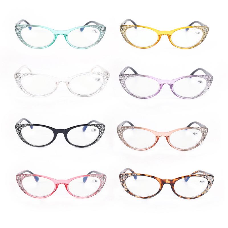 Женские очки для чтения «кошачий глаз» с ромбовидным покрытием и защитой от синего света