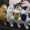 Cute Plush Simulation Cat Ornaments Stuffed Animals Figure Desktop Cats Hanging Kitten TV Realistic Furry Cabinet Deco Figu O6M3
