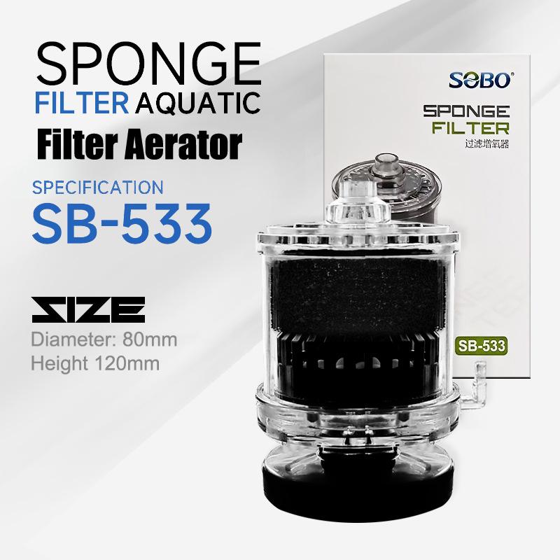 Фильтр для аквариума Аквариум Пруд с креветками Воздушный насос Биохимический губчатый фильтр Аквариум Био-губки с биошарами Повышение кислорода