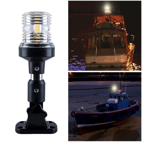 Yousheng Светодиодный кормовой огонь Водонепроницаемый IP67 Белый Складной Задний навигационный огонь для лодки Ходовой огонь для понтонов Рыбалки Бассовых Джон-лодок