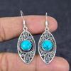 Серьги из натурального серебра 925 пробы с бирюзой Санта-Роза 1,97 дюйма z7L29