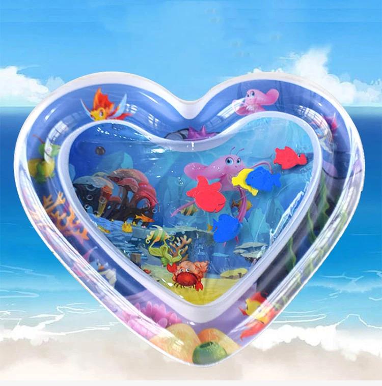 Inflatable Tummy Time Mat Premium Baby Play Mat Inflatable Water Cushion Interactive Baby Gym Baby Toys for Sensory Development